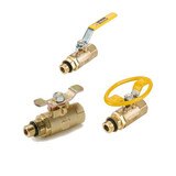 Female Straight Thread to Male Straight Thread - In Line - Industrial Ball Valves - Brass
